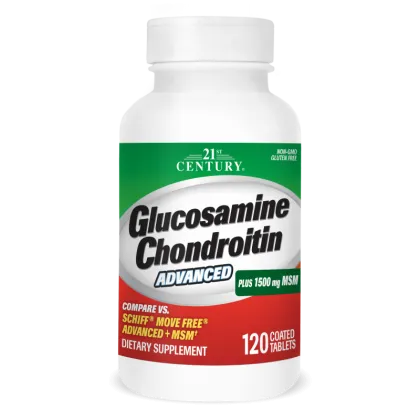 21st Century Глюкозамин, Хондроитин + МСМ х 120 таблетки | Glucosamine Chondroitin + MSM