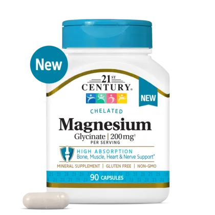 21st Century Магнезий глицинат 100 мг х 90 капсули | Magnesium Glycinate