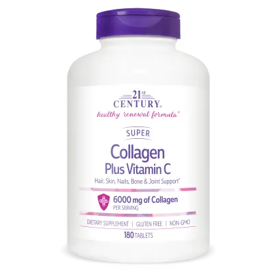 21st Century Колаген + Витамин Ц х 180 таблетки | Super Collagen + C