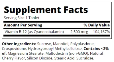 21st Century Витамин Б12 2500 мкг х 110 ородисперсни таблетки | Vitamin B12