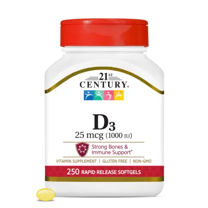 21st Century Витамин Д3 1000 IU х 250 меки капсули | Vitamin D3