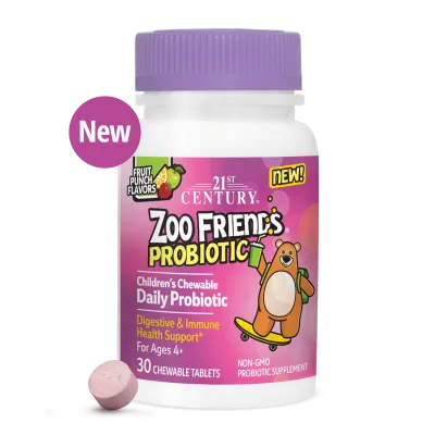 21st Century Zoo Friends Пробиотик за Деца х 30 дъвчащи таблетки | Probiotic Chewable