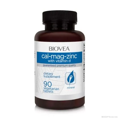 Калций + Магнезий + Цинк + Витамин Д3 х 90 таблетки Biovea | Cal-Mag-Zinc + Vitamin D