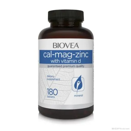 Калций + Магнезий + Цинк + Витамин Д3 х 180 таблетки Biovea | Cal-Mag-Zinc + Vitamin D