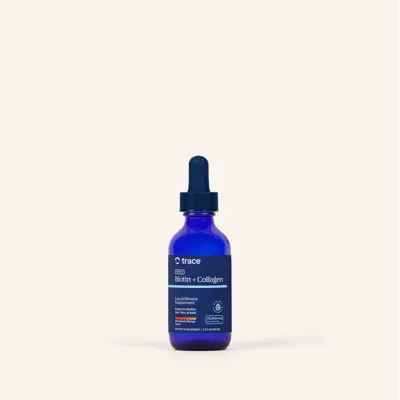Йонен Биотин + Колаген на капки х 59 мл Trace Minerals | Ionic Biotin + Collagen 75,000mcg