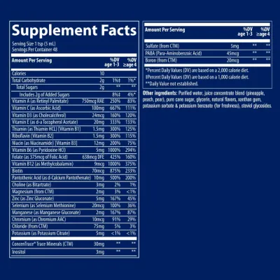 Мултивитамини за деца х 237 мл течна формула Trace Minerals | Kid`s Multi