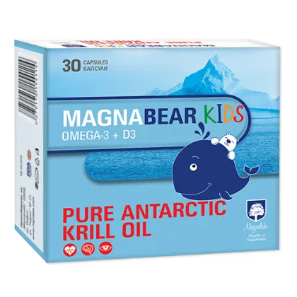 МАГНАБЕЪР КИДС Масло от крил х 30 капсули МАГНАЛАБС | Magnalabs Magnabear Kids