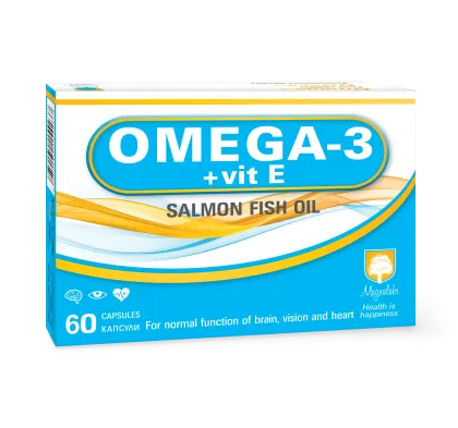 Омега 3 Рибено масло + Витамин Е х 60 капсули МАГНАЛАБС | Magnalabs Omega + Vitamin E