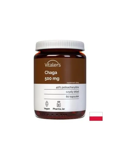 Чага екстракт 500 мг х 60 капсули Vitaler's | Chaga Mushroom
