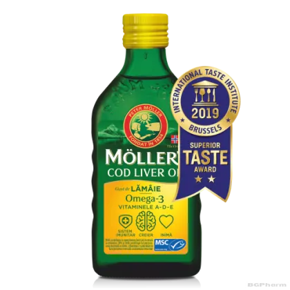 МЬОЛЕРС Омега 3 Рибено масло х 250 мл течно - вкус лимон | Mölers Fish Oil