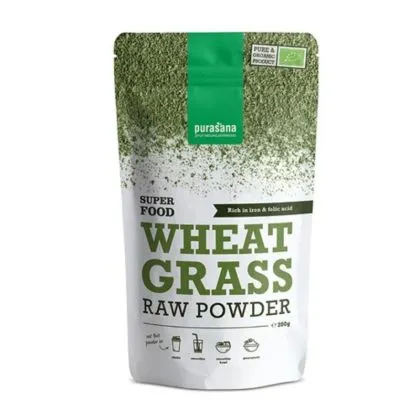 Пшенични стръкове БИО на прах 200 гр PURASANA | Wheat Grass Organic