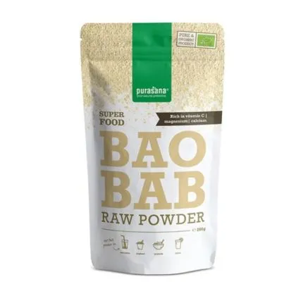 Баобаб на прах БИО х 200 гр PURASANA | Baobab Organic Powder
