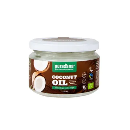 Кокосово масло БИО Екстра Върджин х 250 мл PURASANA | Organic Coconut Oil Extra Virgin