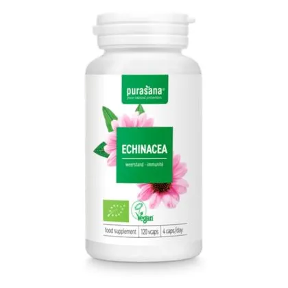 ЕХИНАЦЕЯ Био екстракт 220 мг х 120 капсули PURASANA | Echinacea Organic