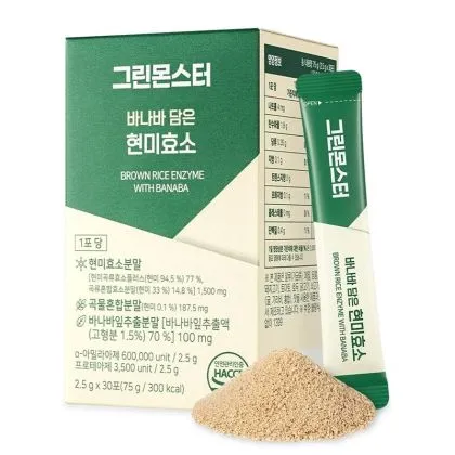 Ензими от кафяв ориз с Банаба х 30 сашета GREEN MONSTER | Brown Rice Enzyme with Banaba