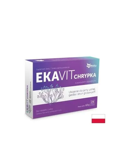 Исландски лишей + Евкалипт х 24 таблетки за смучене за гърло и лигавици Ekamedica