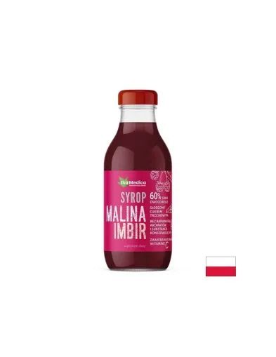 Малина + Джинджифил + Ацерола сироп за храносмилане и имунитет х 300 мл Ekamedica