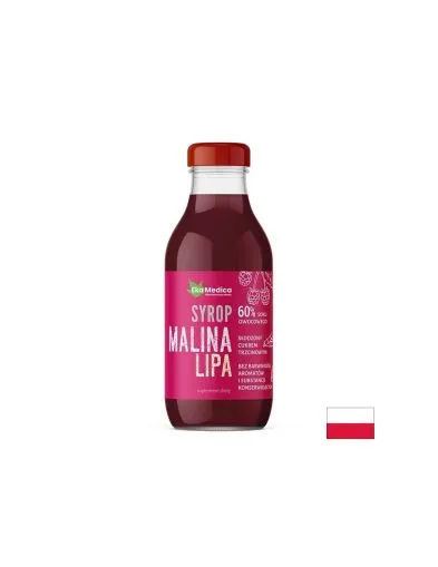Малина + Липа сироп за имунитета и здраво гърло х 300 мл Ekamedica