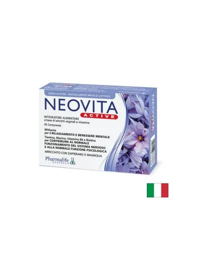 НЕОВИТА АКТИВ Златен корен ( родиола ) + Ашваганда + Шафран х 45 таблетки Pharmalife Research | Neovita Active