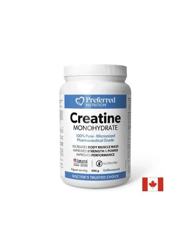 Креатин монохидрат 5000 мг на прах 400 гр Natural Factors | Preffered Nutrition Creatine