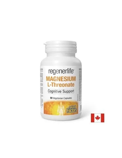 Магнезий Л-Треонат 144 мг х 90 капсули Natural Factors | Magnesium L-Threonate
