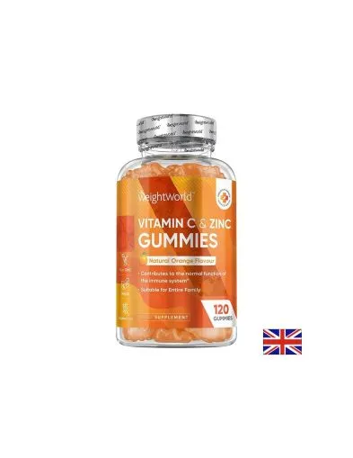 Витамин Ц 100 мг + Цинк 3 мг х 120 желирани таблетки Weight World | Vitamin C & Zinc Gummies