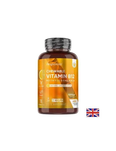 Витамин Б12 Метилкобаламин 1000 мкг х 400 дъвчащи таблетки Weight World | Vitamin B12