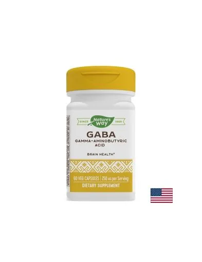 ГАБА ( Гама аминомаслена киселина, ГАМК ) 250 мг х 60 капсули Nature's Way | GABA