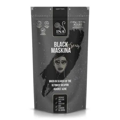 МАСКИНА Био маска за лице ЧЕРНА х 60 гр INA ESSENTIALS | Maskina