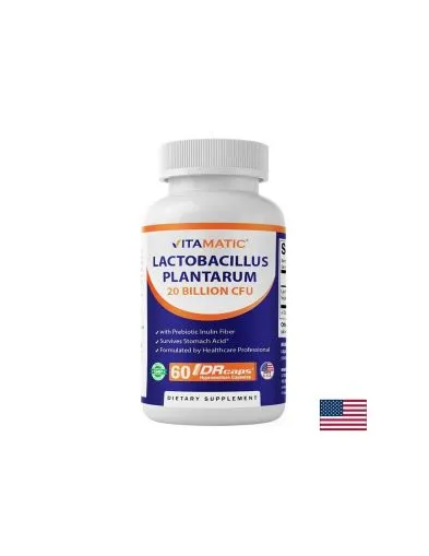 Лактобацилус плантарум 20 млрд CFU + инулин симбитик SR х 60 капсули VITAMATIC | Lactobacillus Plantarum