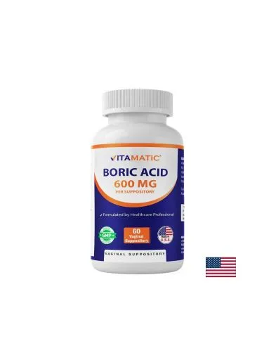 Борна киселина 600 мг х 60 вагинални супозитории VITAMATIC | Boric acid