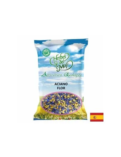 Синя метличина цвят насипен, БИО х 10 гр HERBES DEL MOLI