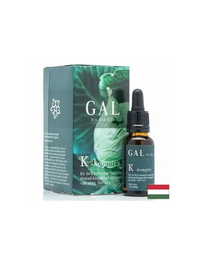 Витамин К Комплекс -К1 455 мкг + К2 45 мкг на капки х 20 мл GAL | Vitamin K Complex