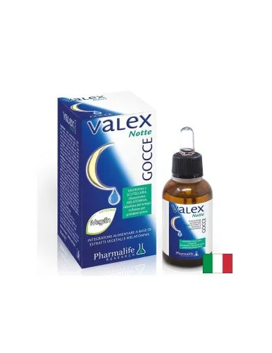 Валериана + Мелатонин + Калифорнийски мак на капки х 50 мл PHARMALIFE RESEARCH | Valex Notte Gocce