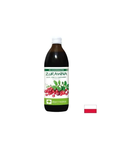 Сок от червена боровинка + Витамин Ц х 500 мл ALTER MEDICA | Cranberry juice