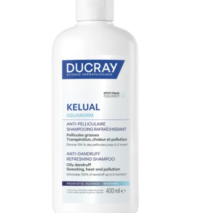 DUCRAY Kelual Squanorm шампоан против мазен пърхот с охлаждащ ефект 400 мл