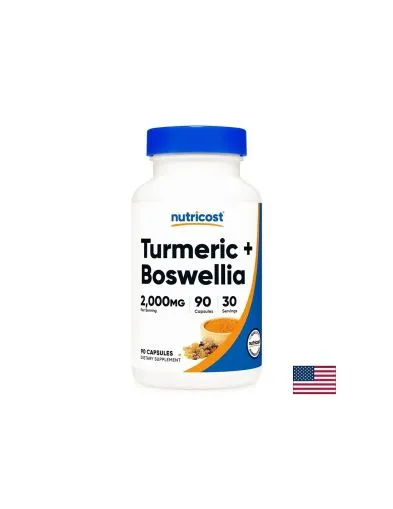 Куркума + Босвелия ( тамян ) х 90 капсули Nutricost | Turmeric & Boswellia