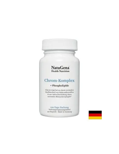 ХРОМ КОМПЛЕКС Хром + лецитин х 120 капсули NATUGENA | Chromium & Lecithin