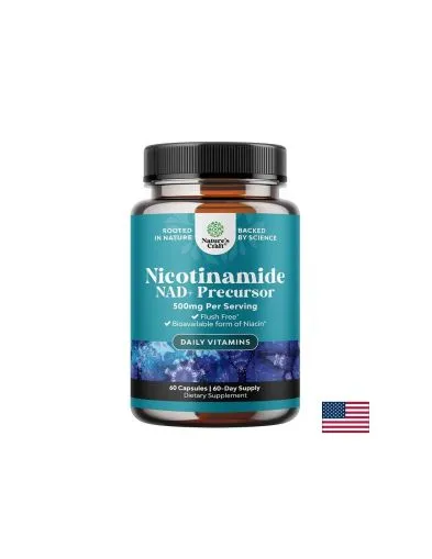 Никотинамид ( NAD + прекурсор, Витамин Б3 ) 500 мг х 60 капсули Nature's Craft