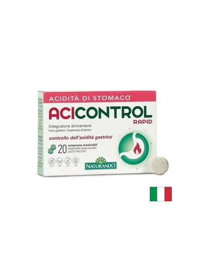 АЦИКОНТРОЛ РАПИД При киселини и рефлукс х 20 дъвчащи таблетки Naturando | AciControl Rapid