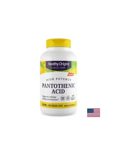 Пантотенова киселина ( Витамин Б5 ) 500 мг х 240 веган капсули Healthy Origins | Pantothenic acid
