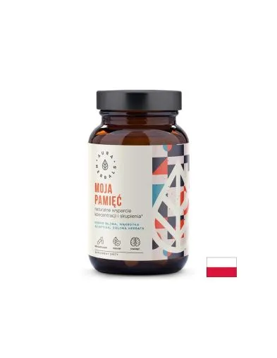 Гинко билоба 120 мг + Готу кола ( центела ) + Зелен чай х 60 капсули Aura herbals
