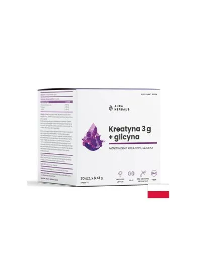 Креатин 3000 мг + Глицин 3000 мг х 30 сашета Aura Herbals | Creatine & Glycine