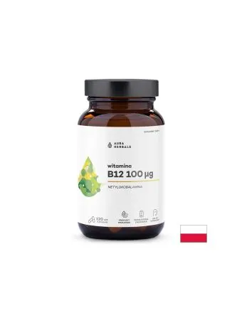 Витамин Б12 ( Метилкобаламин ) 100 мкг х 120 капсули Aura Herbals | Vitamin B12