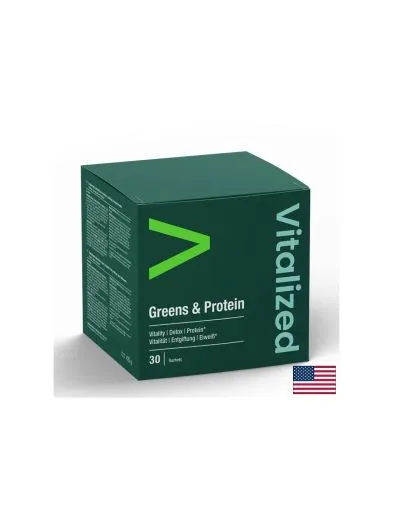 Зелени храни + протеини х 30 сашета VITALIZED | Green Foods & Proteins