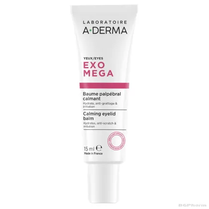 А-дерма Екзомега Успокояващ околоочен балсам за клепачи х 15 мл | Exomega A-Derma