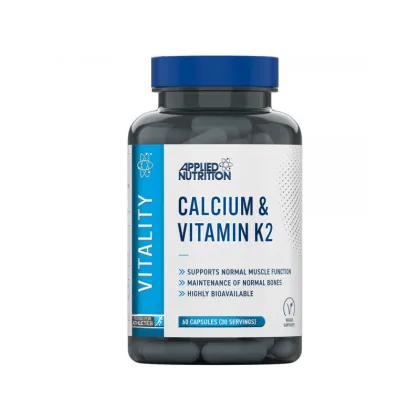 Калций 220 мг + Витамин К2 37.5 мкг х 60 капсули Applied Nutrition | Calcium & Vitamin K2