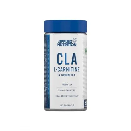 КЛА + Л-Карнитин + Зелен чай х 100 капсули Applied Nutrition | CLA, L-Carnitine & Green Tea