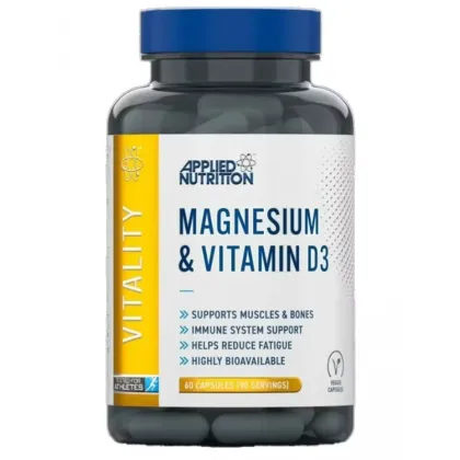 Магнезий + Витамин Д3 х 60 капсули Applied Nutrition | Magnesium & Vitamin D3