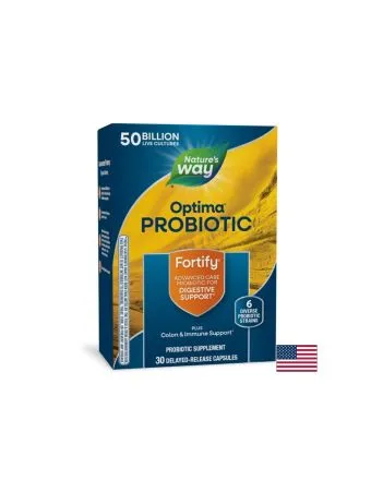 Fortify Optima ™ Пробиотик 50 млрд CFU, 6 щама х 30 капсули за храносмилане Nature's Way